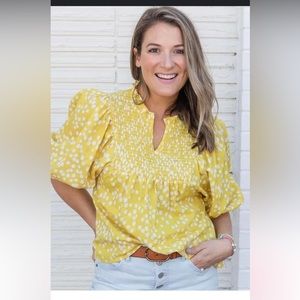 Michelle McDowell medium puff sleeve top; NWT